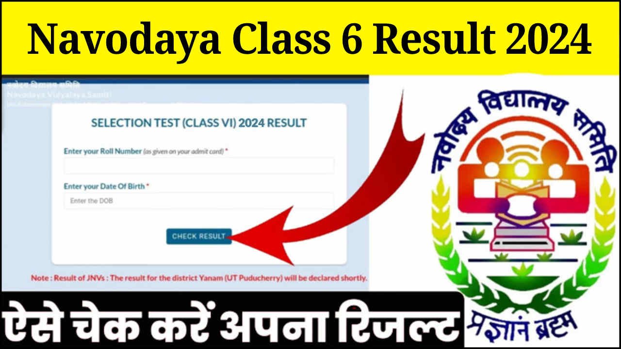 Navodaya Result 2024 Class 6, जवाहर नवोदय विद्यालय 6वीं का रिजल्ट हुआ घोषित, यहां से चेक करें रिजल्ट, Link Activate