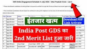 India Post GDS 2nd Merit List 2026: GDS 2nd Merit List Download Link and Document Verification Date